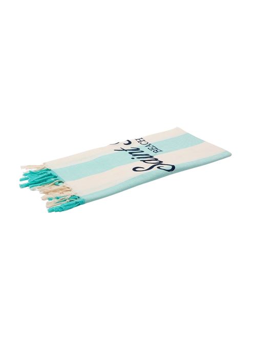 ultra light beach towel with fringe MC2 SAINT BARTH | FOUTAS LIGHT N-02026H56 EMB SB BEACH STRIPES POP